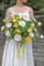 Artificial Flowers Combo Fake Silk Flowers for DIY Wedding Bridal Bouquets Lemon Yellow Fake Foams Rose Flowers Set Centerpieces Arrangements Party Baby Showers Home Cake Decorations